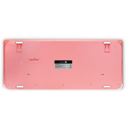 CONNECT IT CKM-7801-CS - Draadloos toetsenbord en muis 1200 DPI met CZ/SK-lokalisatie 1xAAA + 1xAA wit/roze