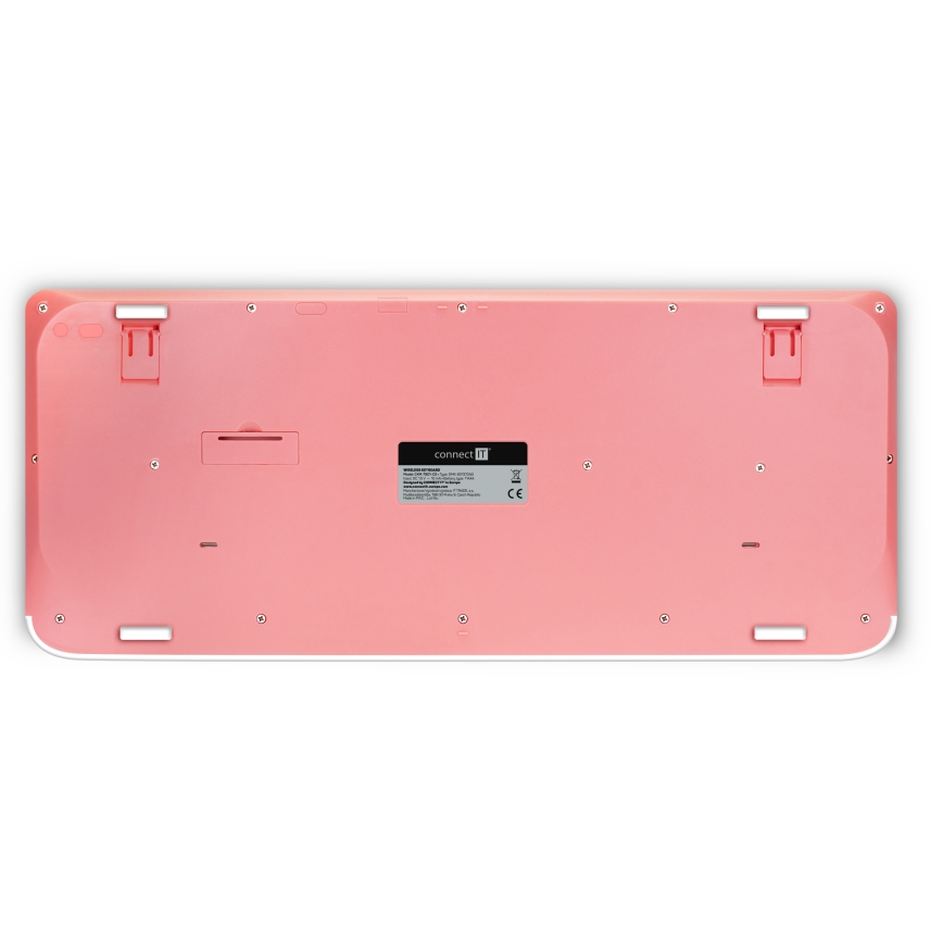 CONNECT IT CKM-7801-CS - Draadloos toetsenbord en muis 1200 DPI met CZ/SK-lokalisatie 1xAAA + 1xAA wit/roze