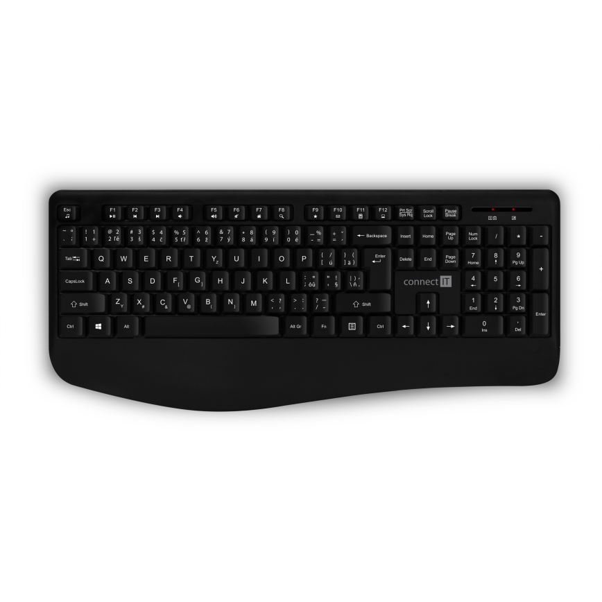 CONNECT IT CKM-7803-CS - Draadloos toetsenbord en muis 1200 DPI met CZ/SK-lokalisatie 1xAAA + 1xAA zwart