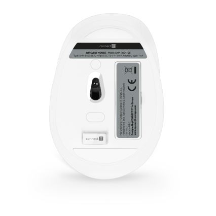 CONNECT IT CKM-7804-CS - Draadloos toetsenbord en muis 1200 DPI met CZ/SK-lokalisatie 1xAAA + 1xAA wit
