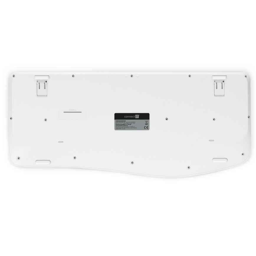 CONNECT IT CKM-7804-CS - Draadloos toetsenbord en muis 1200 DPI met CZ/SK-lokalisatie 1xAAA + 1xAA wit