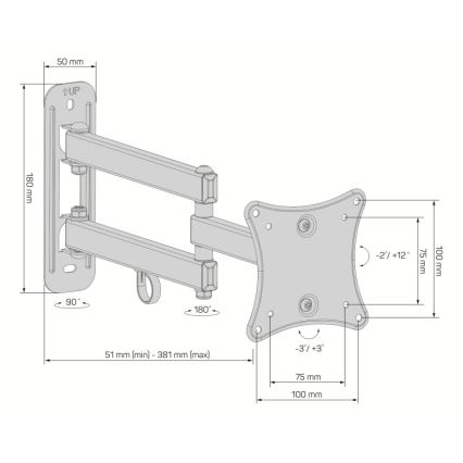 CONNECT IT CMH-2010-BK - Wandhouder voor TV 13-27” zwart
