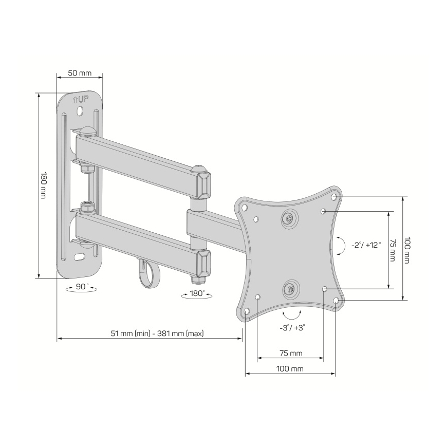 CONNECT IT CMH-2010-BK - Wandhouder voor TV 13-27” zwart