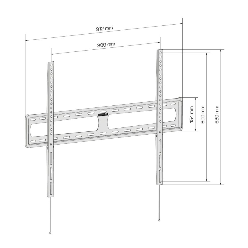 CONNECT IT CMH-6090-BK - Wandhouder voor TV 40-100” zwart