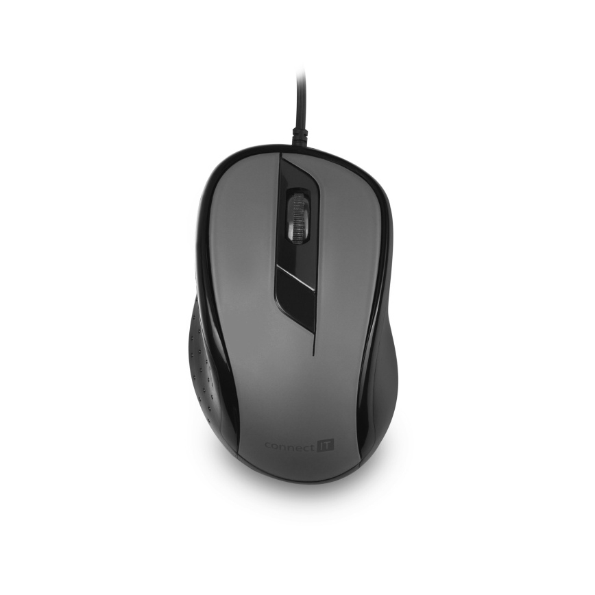 CONNECT IT CMO-1200-GY - Bedrade muis 1000 DPI zwart/grijs