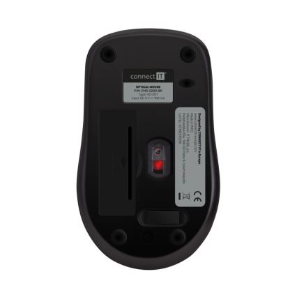 CONNECT IT CMO-2230-BK - Draadloze stille muis MUTE 1200 DPI 1xAA zwart