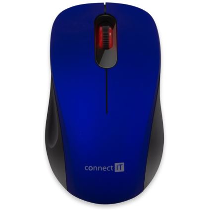 CONNECT IT CMO-2230-BL - Draadloze stille muis MUTE 1200 DPI 1xAA zwart/blauw