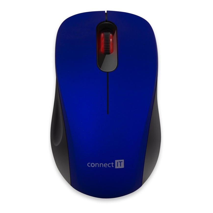 CONNECT IT CMO-2230-BL - Draadloze stille muis MUTE 1200 DPI 1xAA zwart/blauw