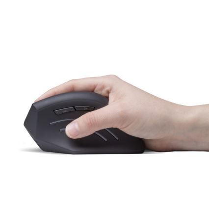 CONNECT IT CMO-2510-BK - Ergonomische draadloze Verti Wireless-muis, 800/1200/1600 DPI, 2xAAA, zwart