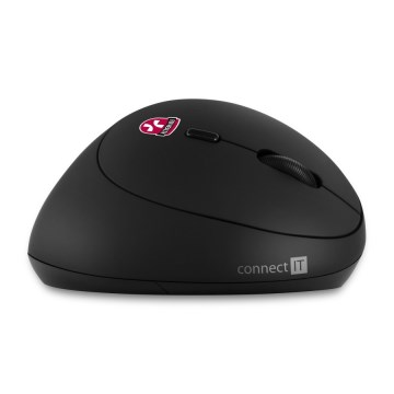 CONNECT IT CMO-2600-BK - Ergonomische draadloze muis 800/1200/1600 DPI 1xAA zwart