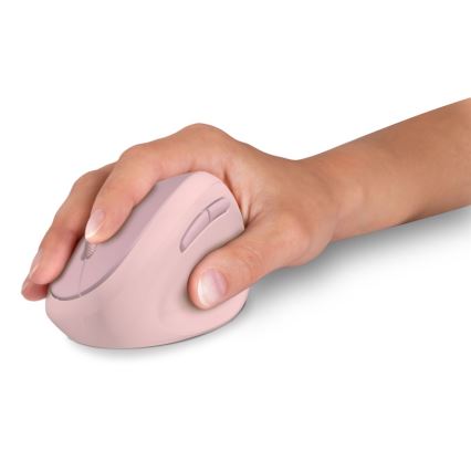 CONNECT IT CMO-2600-PK - Ergonomische draadloze muis 800/1200/1600 DPI 1xAA roze