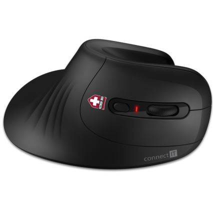 CONNECT IT CMO-2900-BK - Ergonomische draadloze muis 800/1200/1600 DPI 1xAA zwart