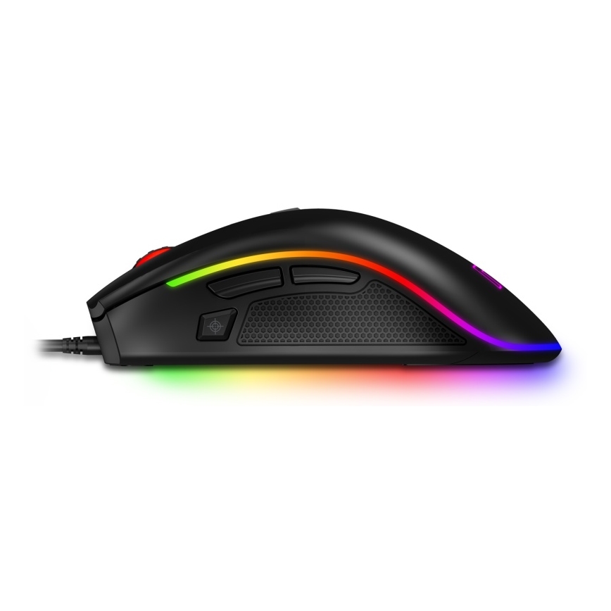 CONNECT IT CMO-3591-BK - LED RGB Bedrade gamingmuis 500-7200 DPI zwart