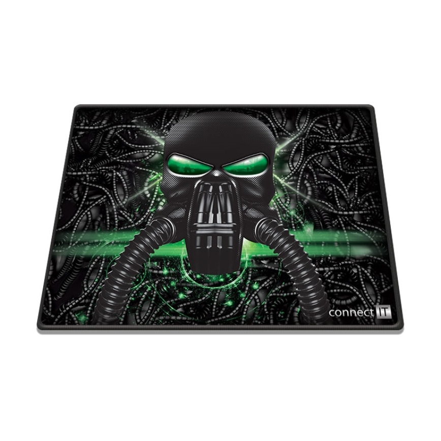 CONNECT IT CMP-1100-SM - Muismat 32x24,5 cm zwart/groen
