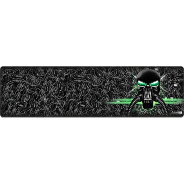 CONNECT IT CMP-1110-LG - Mat voor toetsenbord en muis 88,6x24,5 cm zwart/groen