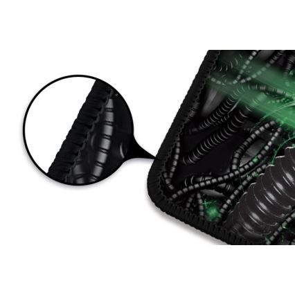 CONNECT IT CMP-1110-LG - Mat voor toetsenbord en muis 88,6x24,5 cm zwart/groen