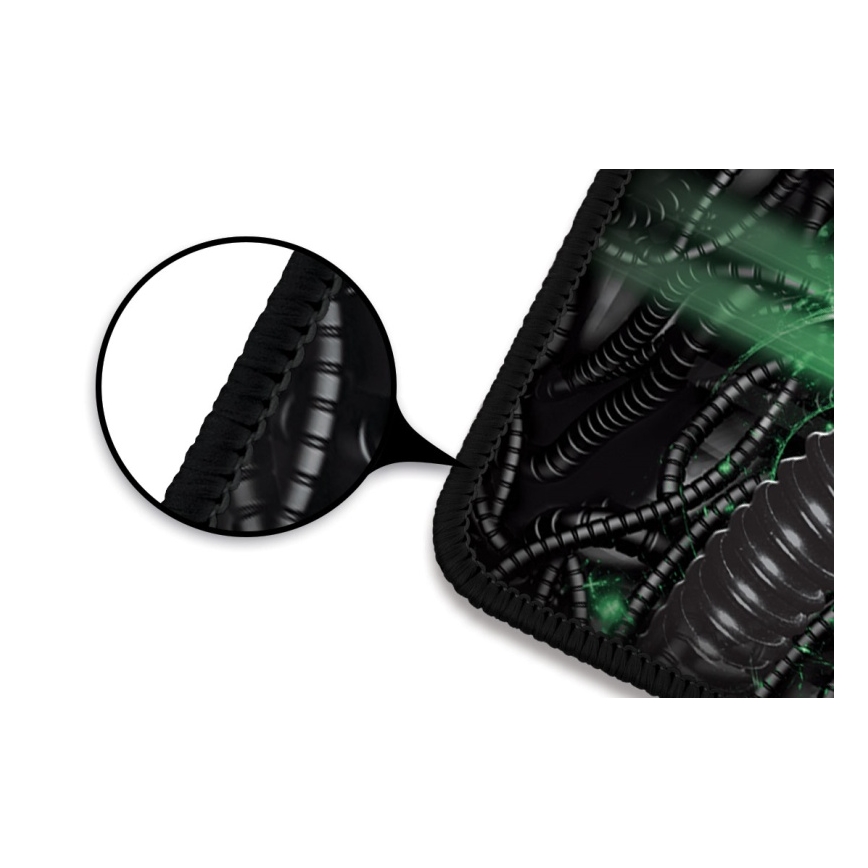 CONNECT IT CMP-1110-LG - Mat voor toetsenbord en muis 88,6x24,5 cm zwart/groen