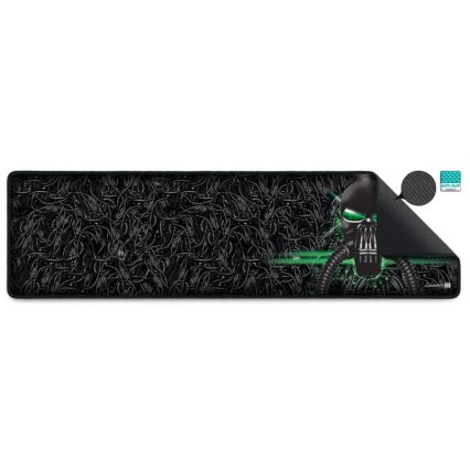 CONNECT IT CMP-1110-LG - Mat voor toetsenbord en muis 88,6x24,5 cm zwart/groen