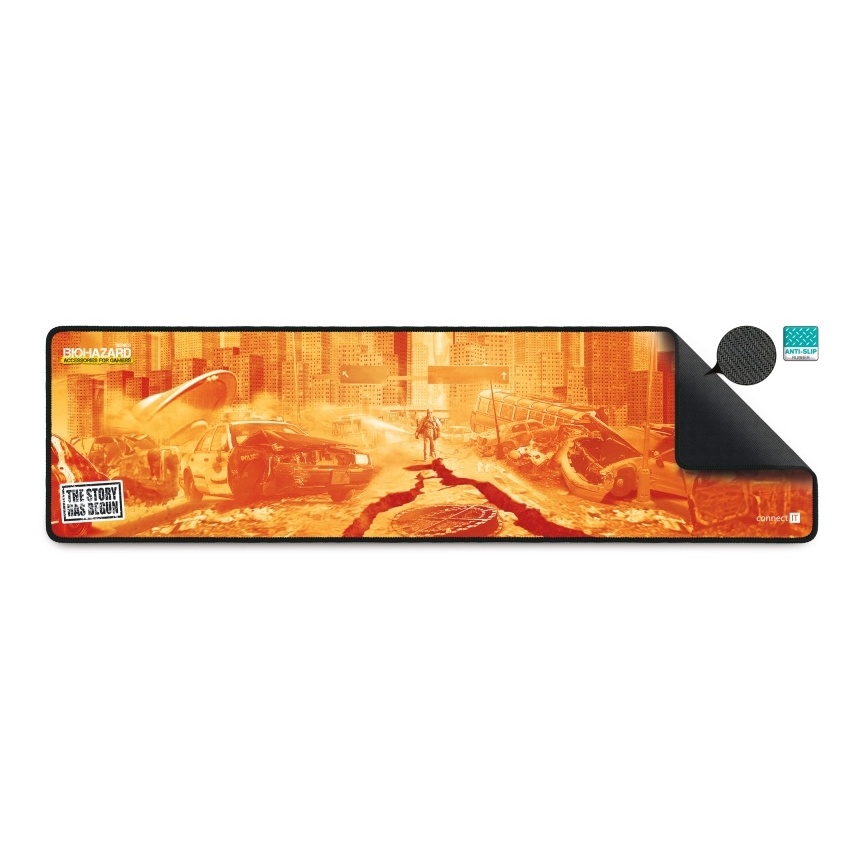 CONNECT IT CMP-1140-LG - Mat voor toetsenbord en muis 88,6x24,5 cm oranje