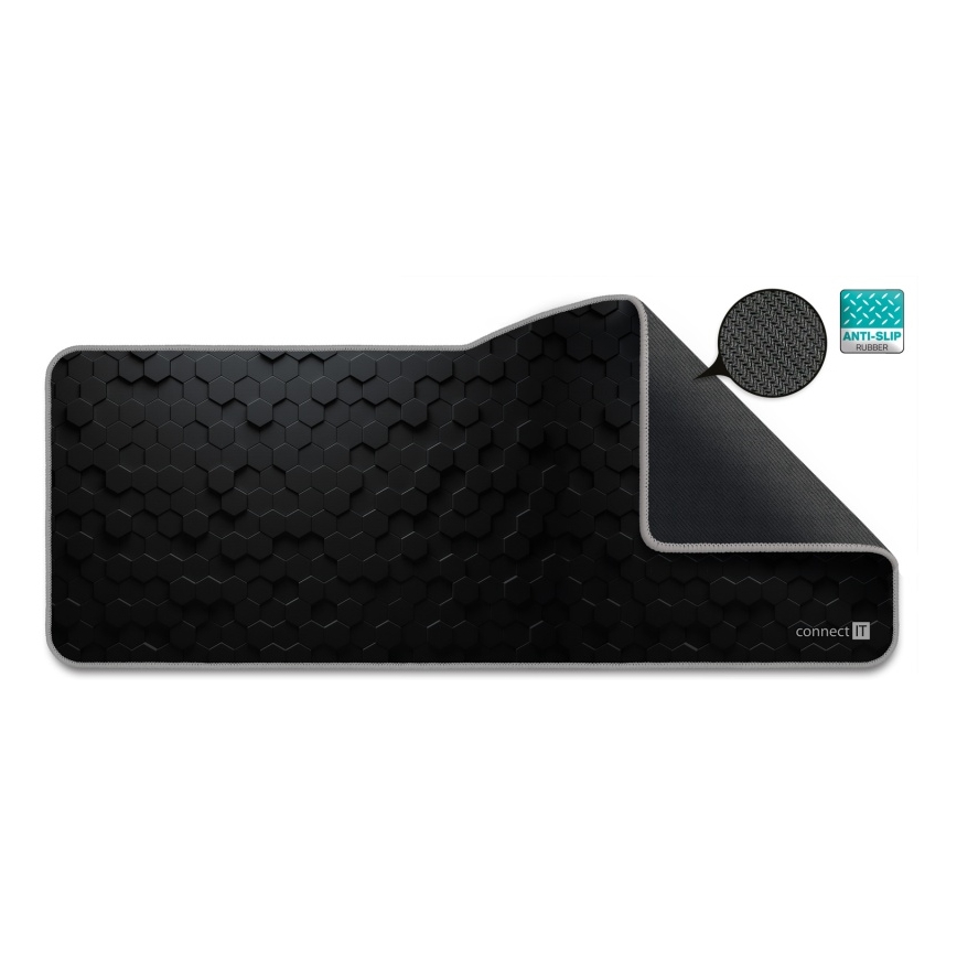 CONNECT IT CMP-2000-XL - Mat voor toetsenbord en muis 79,5x34,5 cm zwart