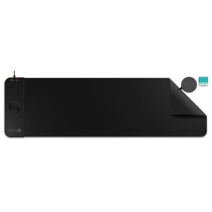 CONNECT IT CMP-2500-LG - Mat voor toetsenbord en muis met Qi draadloos opladen 80x30 cm zwart