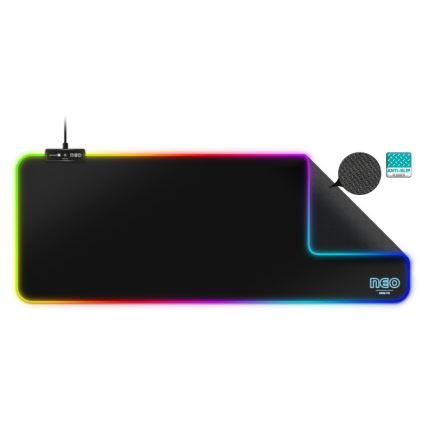 CONNECT IT CMP-3100-LG - LED RGB Gaming toetsenbord en muismat 80x30 cm zwart