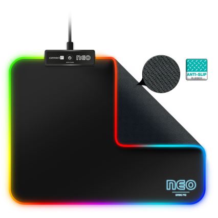 CONNECT IT CMP-3100-SM - LED RGB Gaming muismat 32x24,5 cm zwart