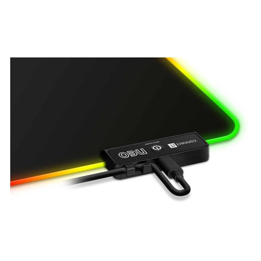 CONNECT IT CMP-3100-SM - LED RGB Gaming muismat 32x24,5 cm zwart
