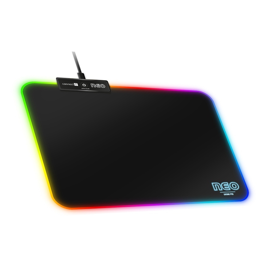CONNECT IT CMP-3100-SM - LED RGB Gaming muismat 32x24,5 cm zwart