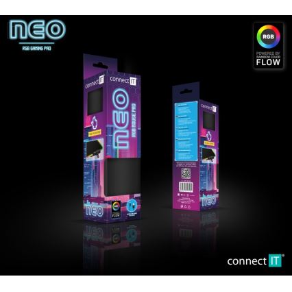 CONNECT IT CMP-3100-SM - LED RGB Gaming muismat 32x24,5 cm zwart