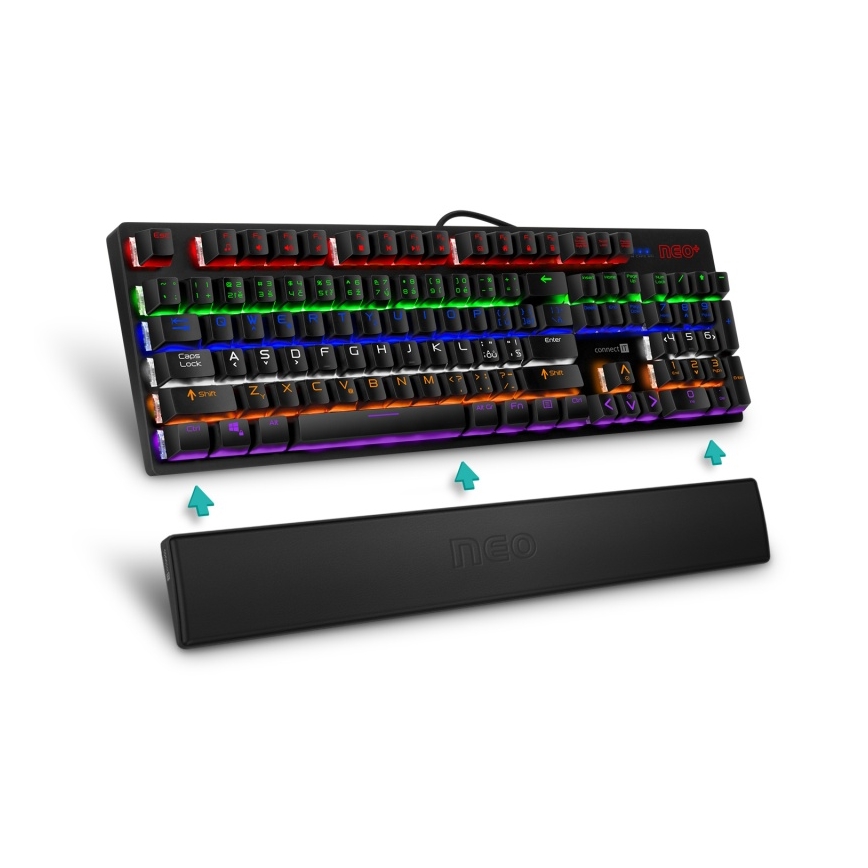 CONNECT IT CMP-3590-LG - Ergonomische toetsenbordmat zwart