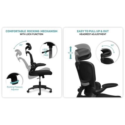 CONNECT IT COC-2500-BK - Bureaustoel ForHealth DeltaPro zwart
