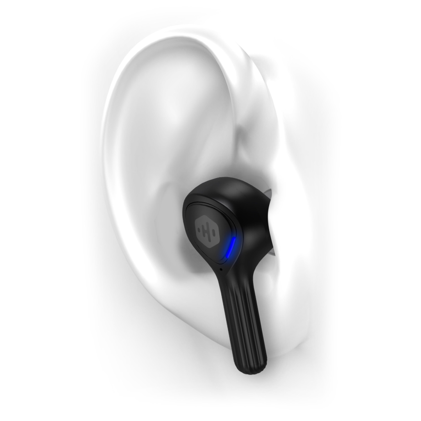 CONNECT IT HEP-5300-BK - Draadloos earphones met een microfoon 300 mAh zwart