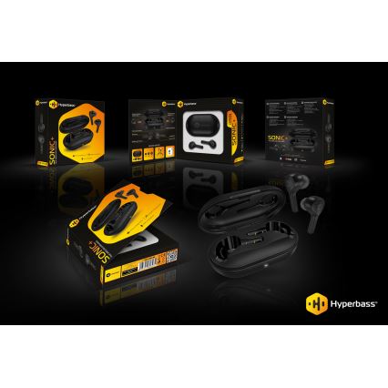 CONNECT IT HEP-5300-BK - Draadloos earphones met een microfoon 300 mAh zwart