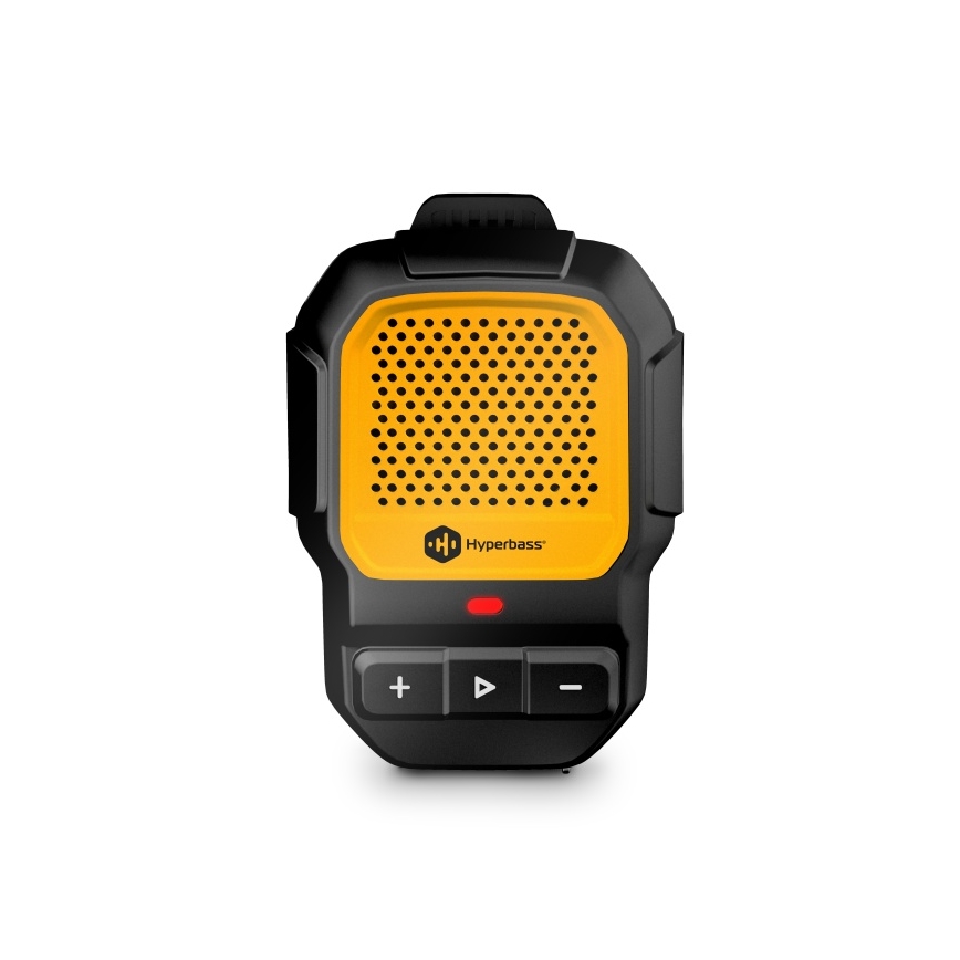 CONNECT IT HSP-1010-BK - Draadloze luidspreker met microfoon ClipBEAT 2W/5V 560 mAh IPX7 zwart/geel