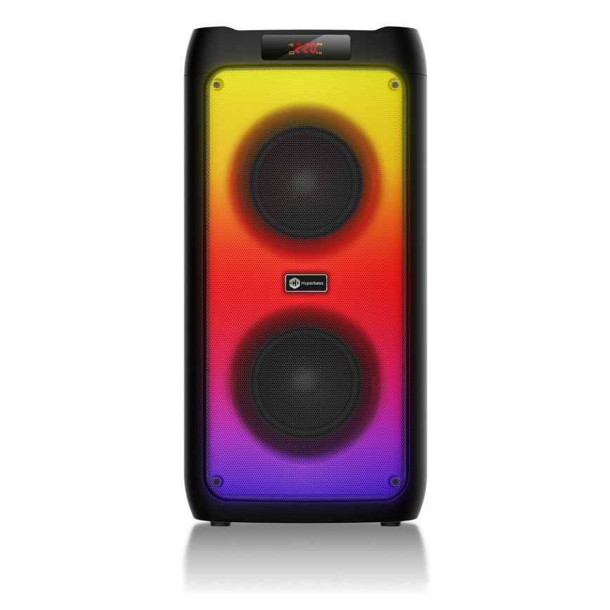 CONNECT IT HSP-3050-BK - Draadloze LED-luidspreker met microfoon 60W/5V 4500 mAh zwart + afstandsbediening