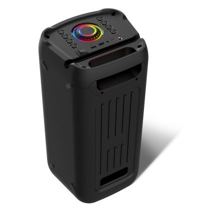 CONNECT IT HSP-3050-BK - LED Draadloze luidspreker met een microfoon 60W/5V 4500 mAh zwart + afstandsbediening