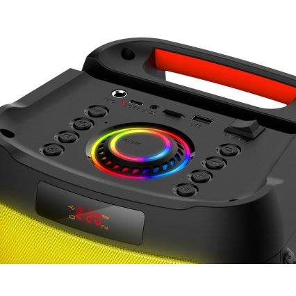CONNECT IT HSP-3050-BK - LED Draadloze luidspreker met een microfoon 60W/5V 4500 mAh zwart + afstandsbediening