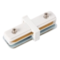 Connector voor verlichting in railsysteem 1-fase Recht wit