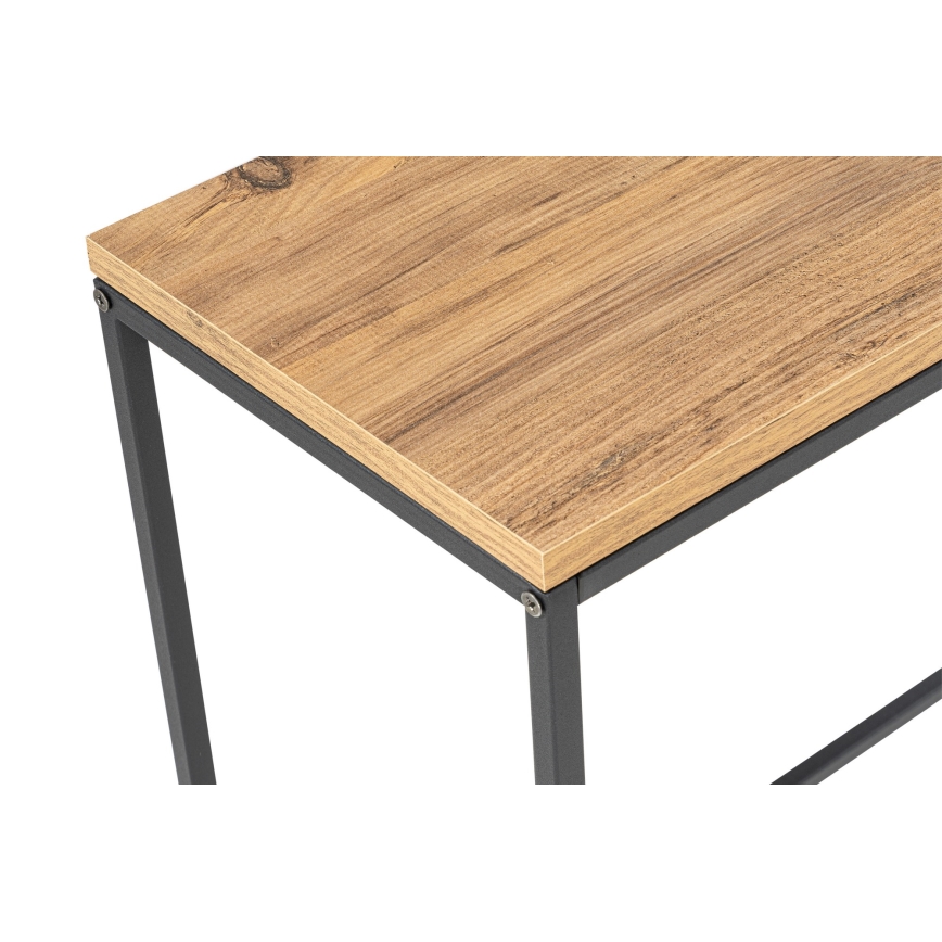 Console tafel CANVAS 80x100 cm grenen atlantic/zwart
