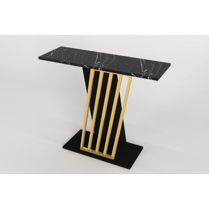 Console tafel GRAVITY 76,8x90 cm zwart/goud