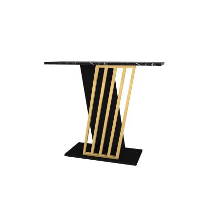 Console tafel GRAVITY 76,8x90 cm zwart/goud