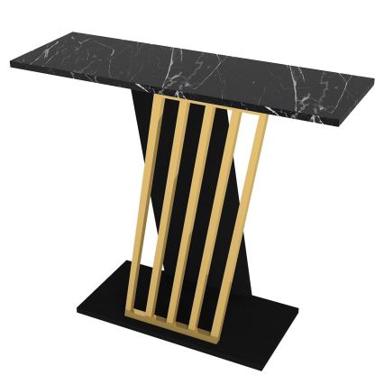Console tafel GRAVITY 76,8x90 cm zwart/goud