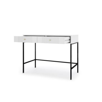 Consoletafel LUE 104x50 cm wit/zwart