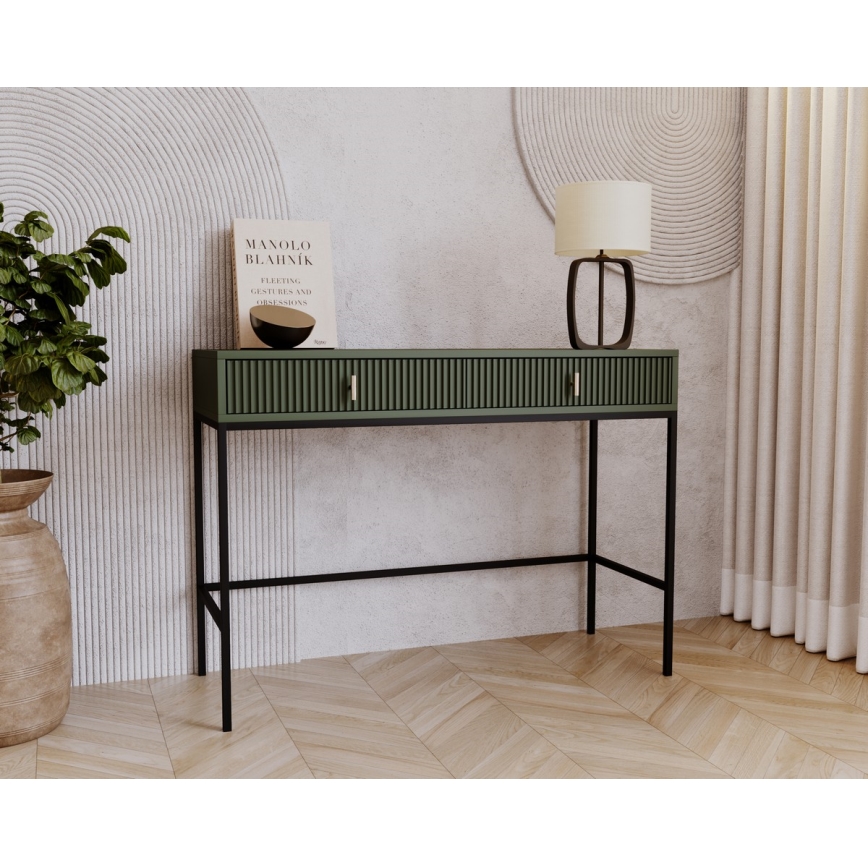 Consoletafel SUE groen/zwart