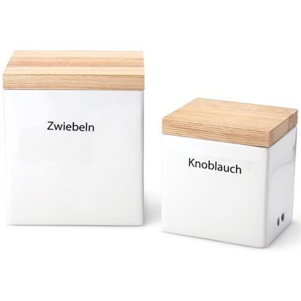 Continenta C3921 - Keramische etenswarendoos met deksel 14x12x15,5 cm rubber vijg