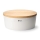 Continenta C3936 - Brooddoos met deksel 36x23 cm wit/rubberhout