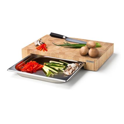 Continenta C4027 - Keuken snijplank met schaal 48x32,5 cm rubber