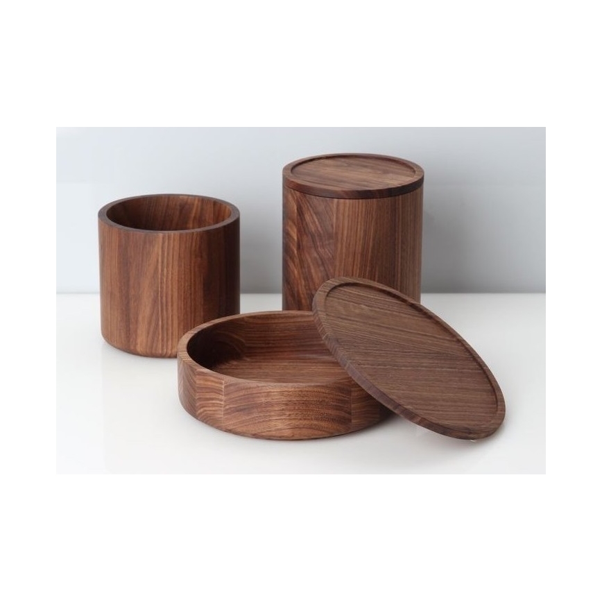 Continenta C4273 - Houten Trommel 13x13 cm walnoot hout