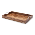 Continenta C4867 - Dienblad met metalen handvatten 53x36 cm acacia